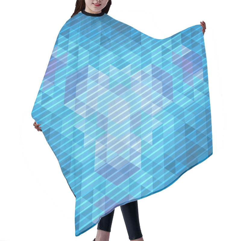 Personality  Winter Retro Triangle Pattern Hair Cutting Cape