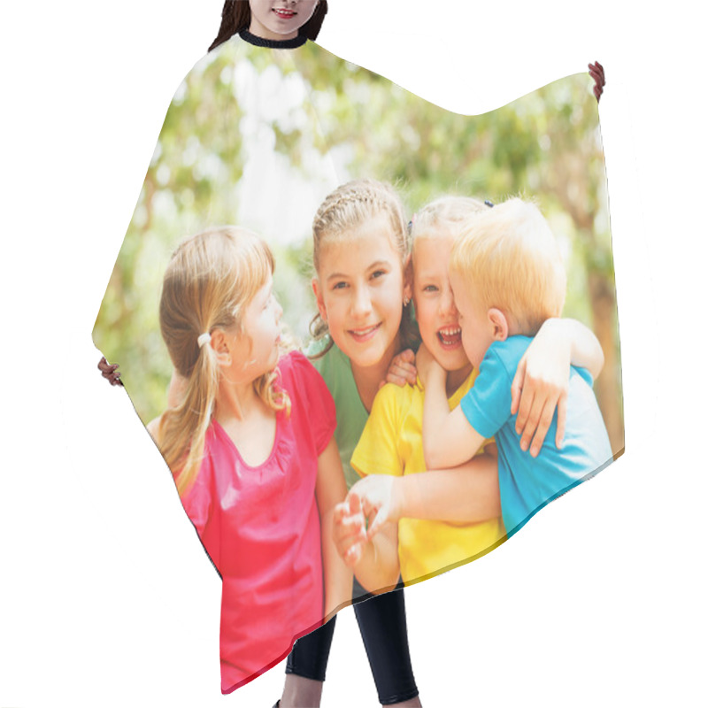 Personality  Children In Park Hair Cutting Cape