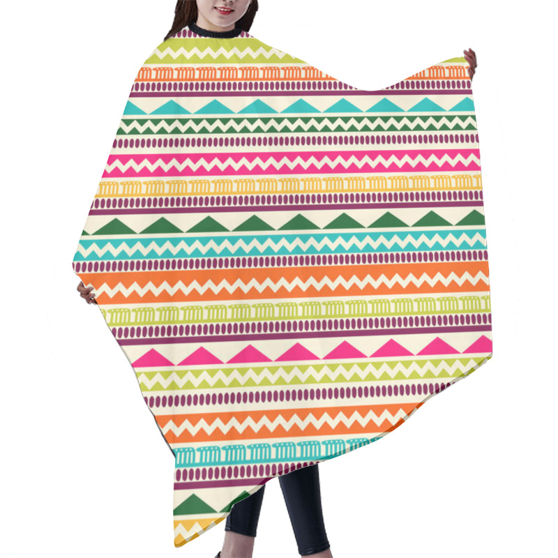 Personality  Seamless Ethnic Pattern Hair Cutting Cape