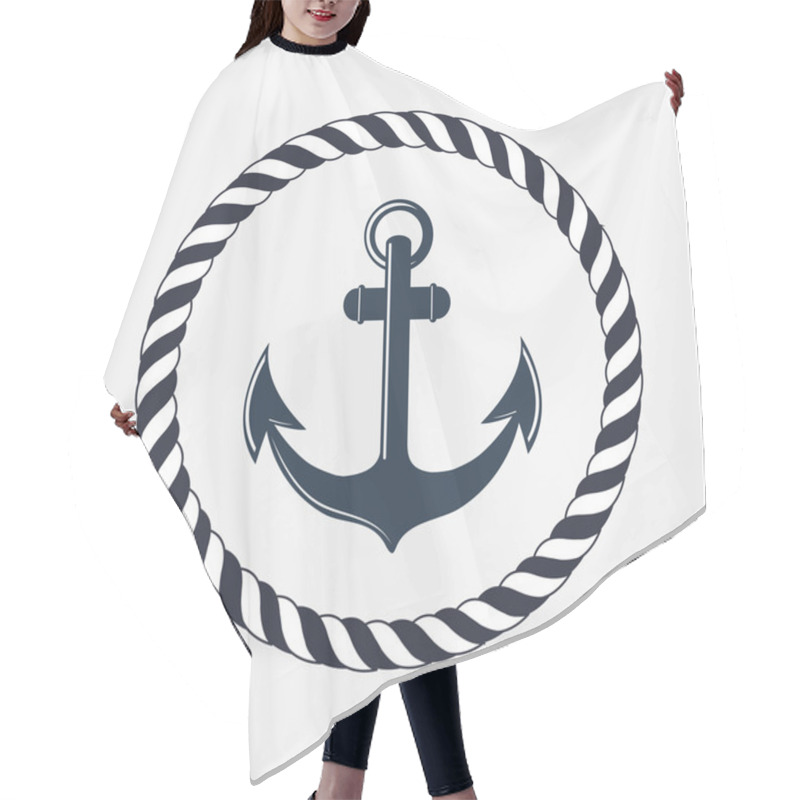 Personality  Sea Lifestyle Icon. Nautical Design. Flat Illustration Hair Cutting Cape