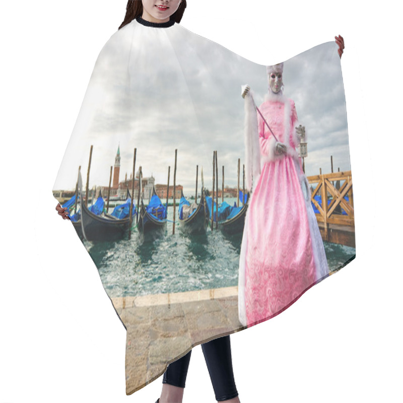 Personality  Mask With Gondola, Venice Carnival. Hair Cutting Cape