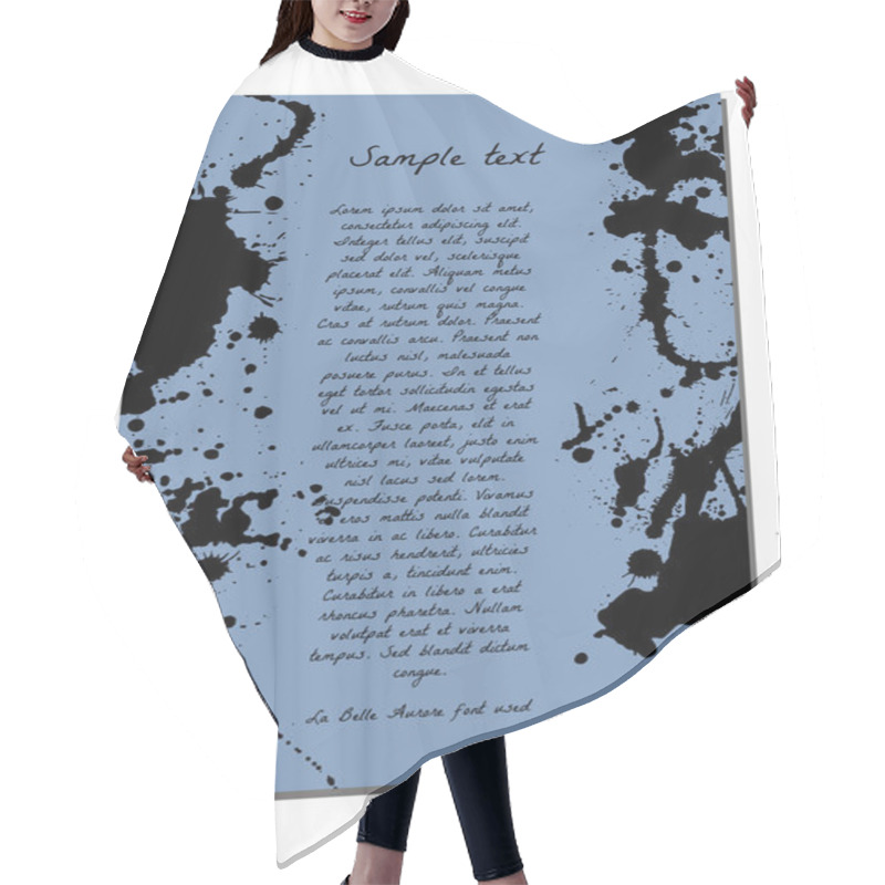 Personality  Abstract Background With Black Blots And Text Hair Cutting Cape