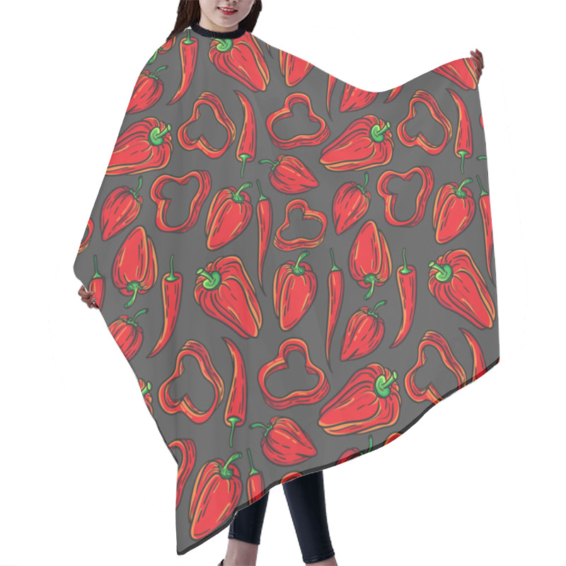 Personality  Pepper Pattern Hair Cutting Cape