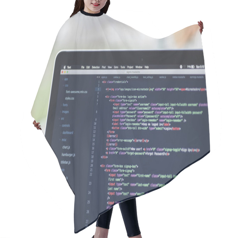 Personality  Software Project Using Javascript Hair Cutting Cape