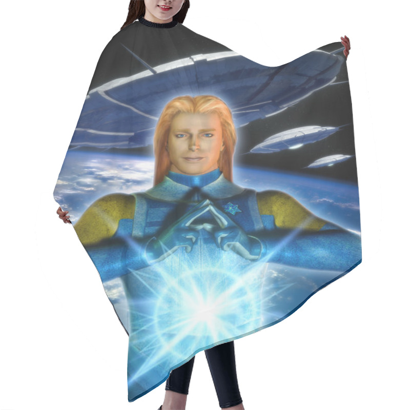 Personality  Ufo Alien Ashtar Sheran Hair Cutting Cape