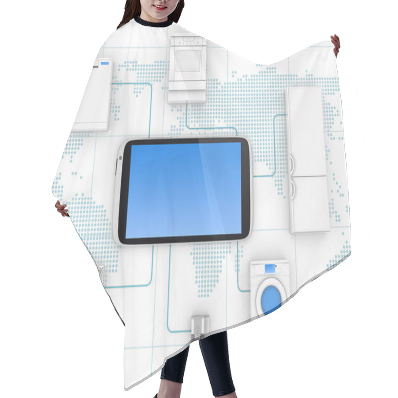 Personality  Internet Of Things Concept Hair Cutting Cape