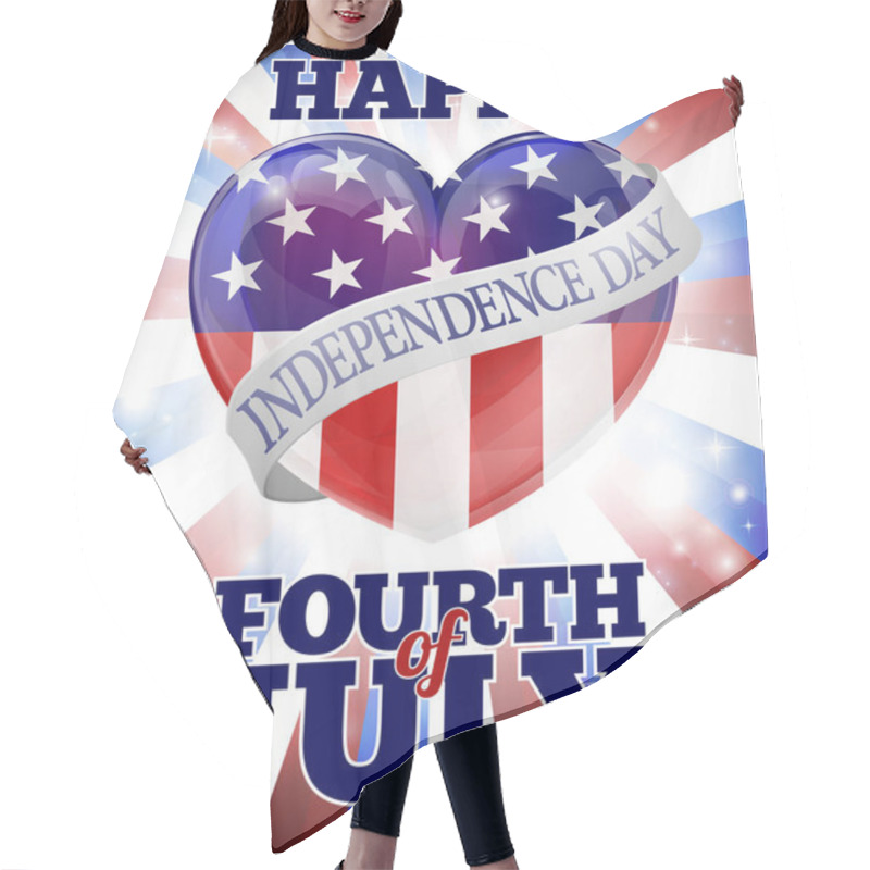 Personality  Happy Fourth Of July Independence Day Hair Cutting Cape