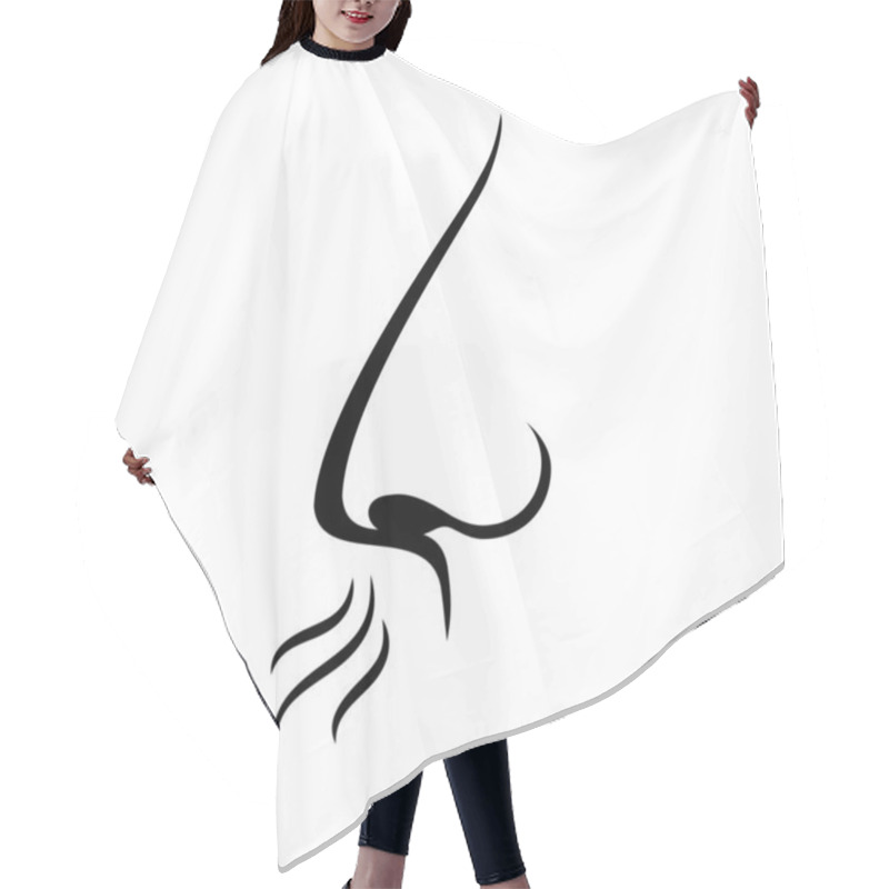 Personality  Smell Sense And Human Nose Pictogram Hair Cutting Cape