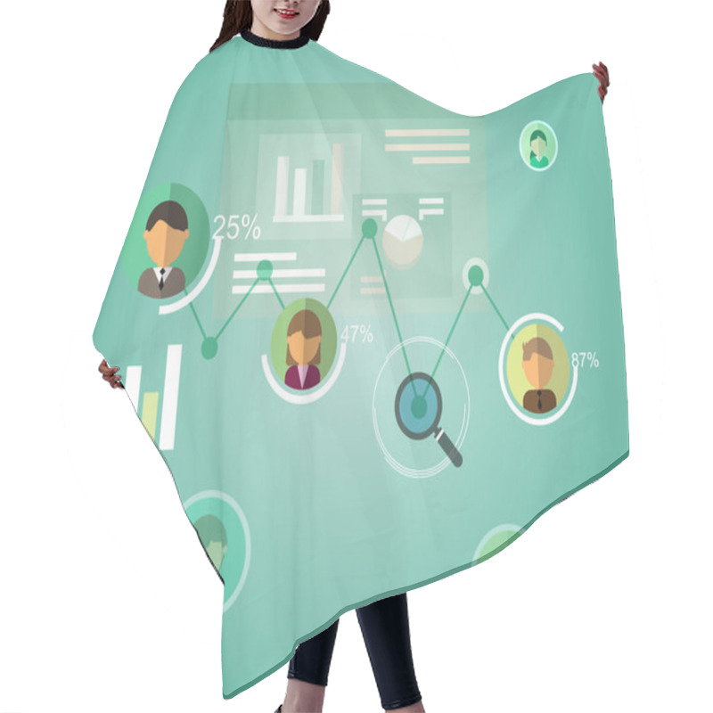 Personality  Data Driven  For HR Analytics Vector Hair Cutting Cape