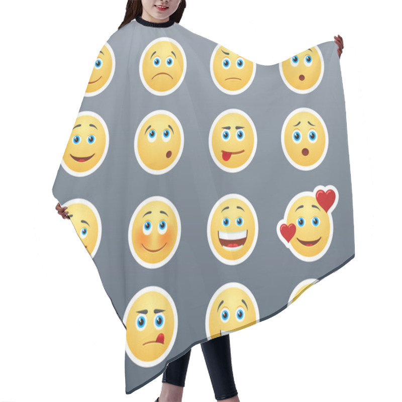 Personality  Different Emotions Smileys Hair Cutting Cape