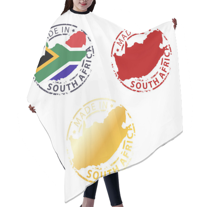 Personality  Made In South Africa Stamp - Ground Authentic Stamp With Country Map Hair Cutting Cape