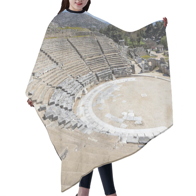 Personality  Ruins Of The Ancient Theatre In The Antique Area Of Philippi, Eastern Macedonia And Thrace, Greece Hair Cutting Cape