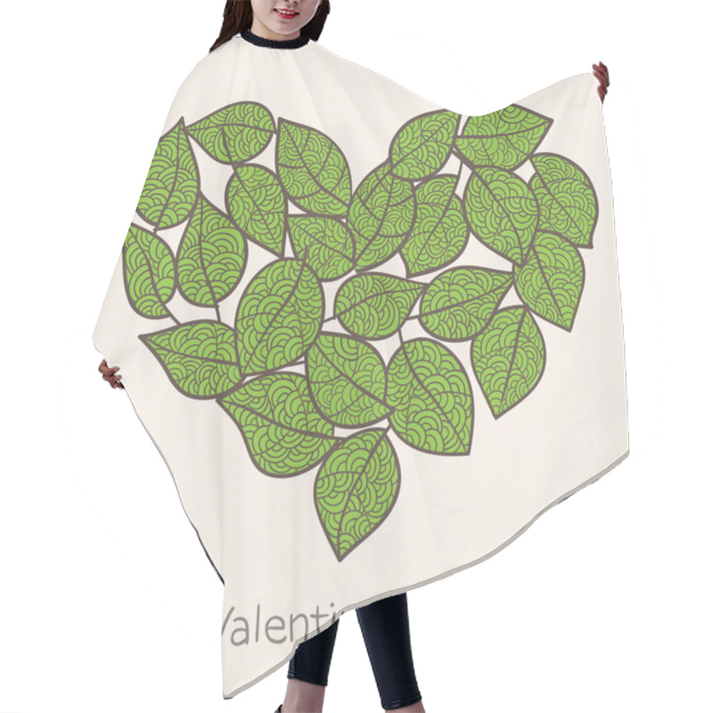 Personality  Heart Of Leaves, Eco Design Hair Cutting Cape