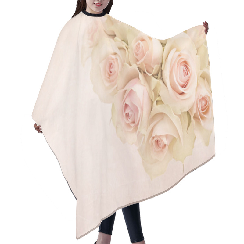 Personality  White Roses Hair Cutting Cape