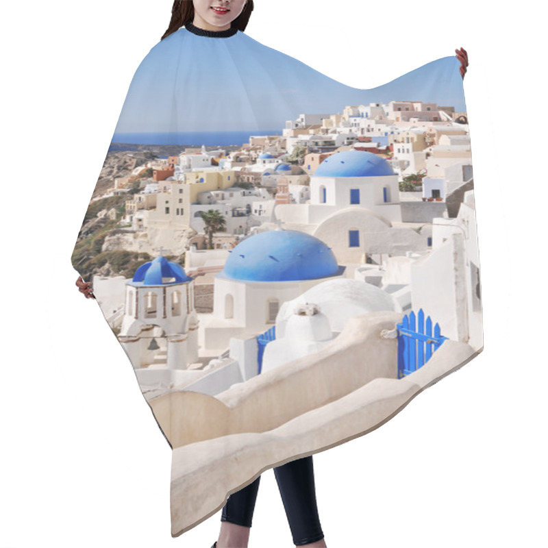 Personality  Classical Greek Style Church In Santorini, Greece Hair Cutting Cape