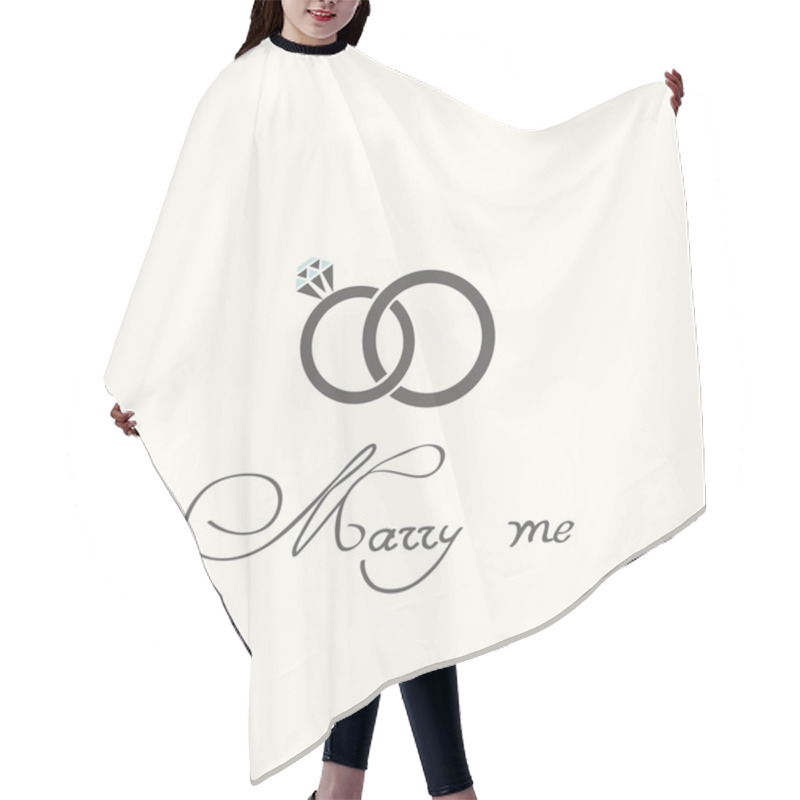 Personality  Wedding Rings Vector Hair Cutting Cape