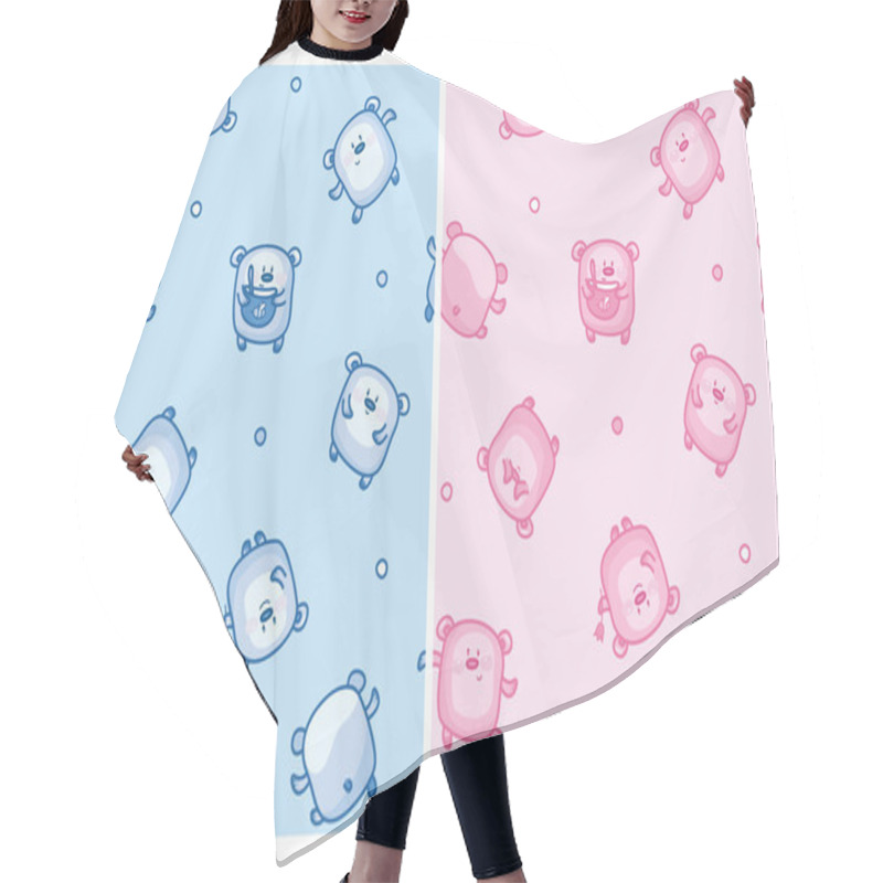 Personality  Cute Bears Seamless Patterns Hair Cutting Cape