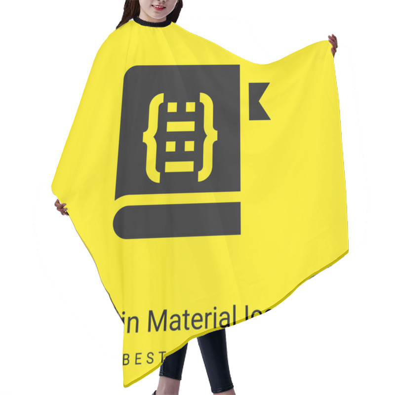 Personality  Book Minimal Bright Yellow Material Icon Hair Cutting Cape