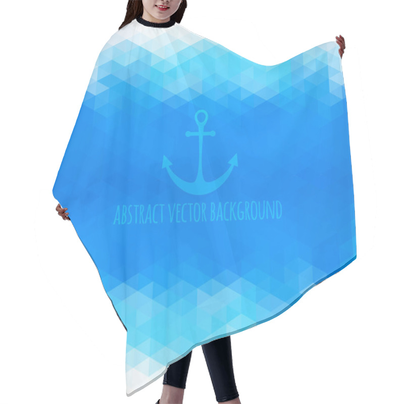 Personality  Abstract Beach Triangular Background Made Of Polygonal Shapes. V Hair Cutting Cape