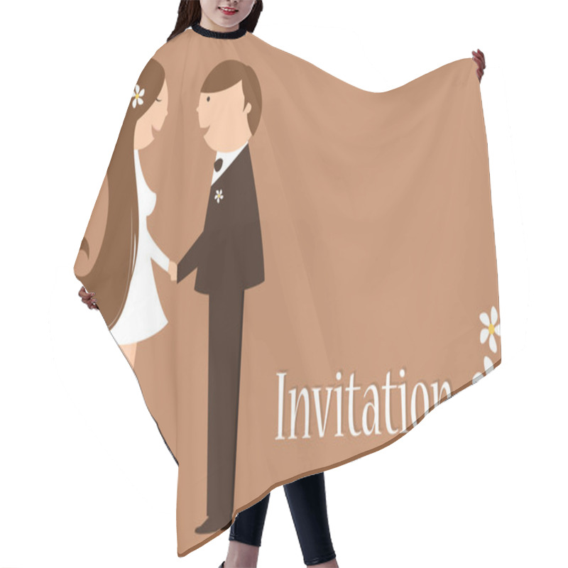 Personality  Funky Wedding Invitation Hair Cutting Cape