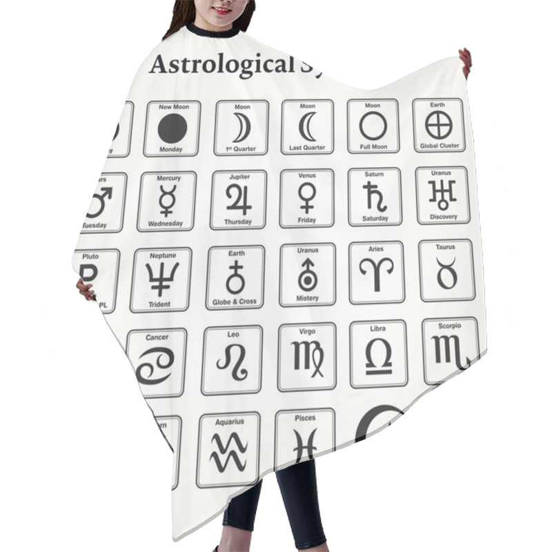 Personality  Astrological Symbols Hair Cutting Cape