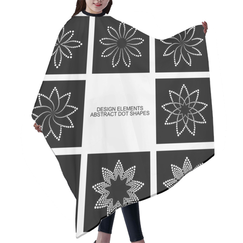 Personality  Flowers Shapes From Dots Hair Cutting Cape