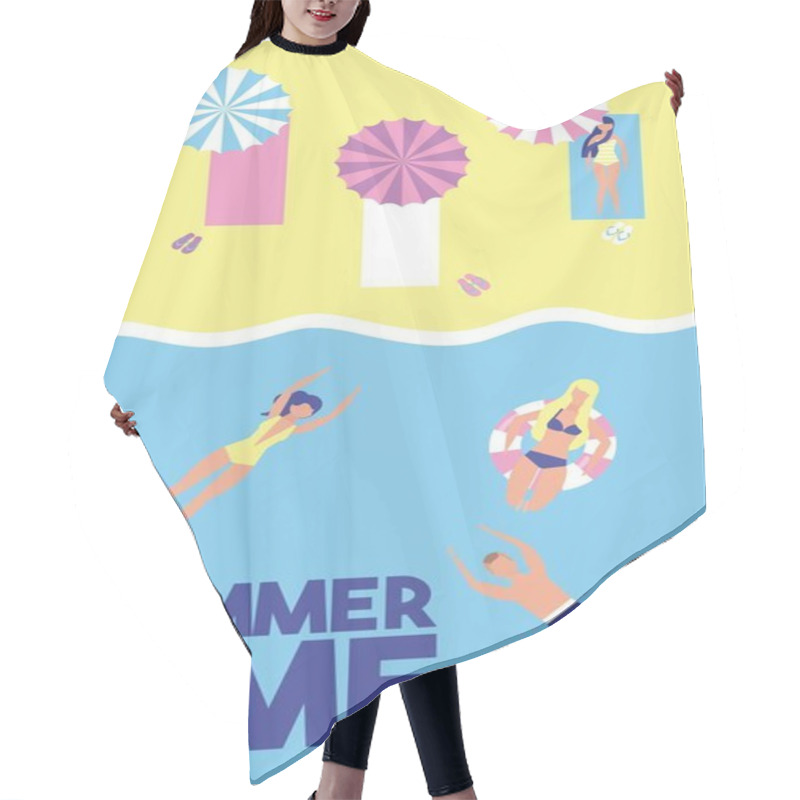 Personality  Summer Time Vacations Hair Cutting Cape