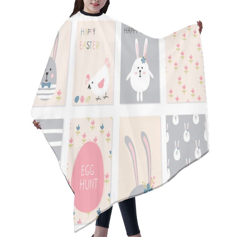 Personality  Easter Greetings Cards Set Hair Cutting Cape