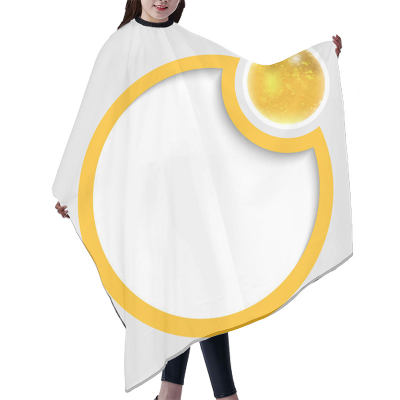 Personality  Yellow Round Frame For Text Hair Cutting Cape