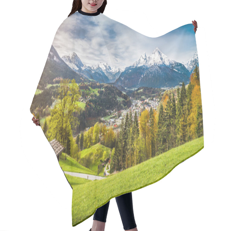 Personality  Idyllic Mountain Landscape In The Alps Hair Cutting Cape