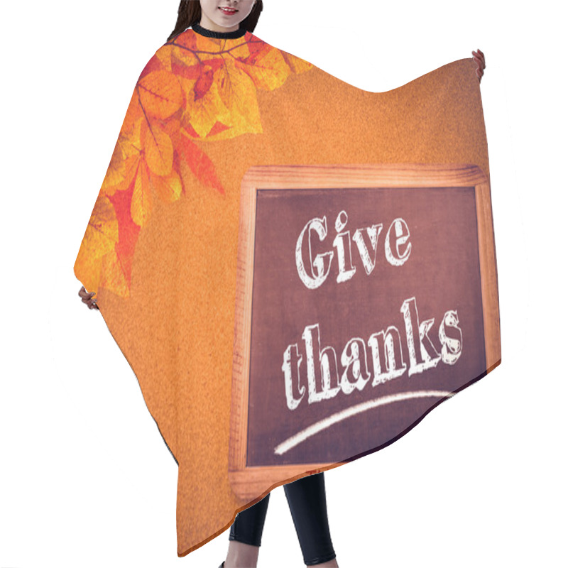 Personality  Composite Image Of Give Thanks Hair Cutting Cape