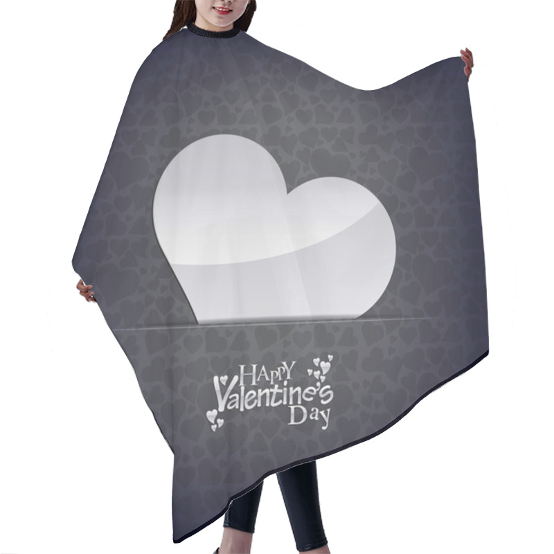 Personality  Valentine's Day Black Card/background Hair Cutting Cape