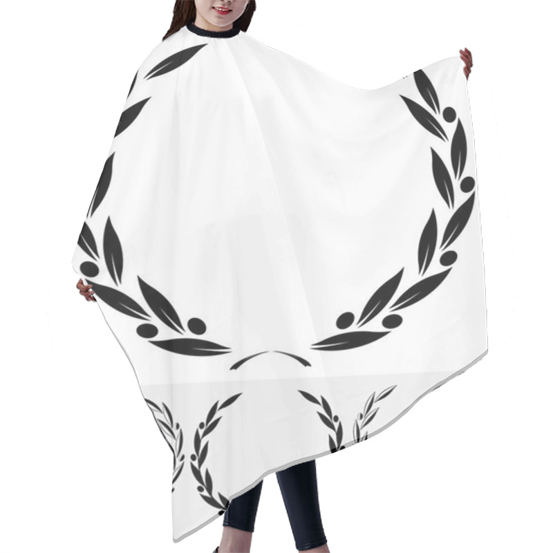 Personality  Olive Wreaths Silhouette Hair Cutting Cape