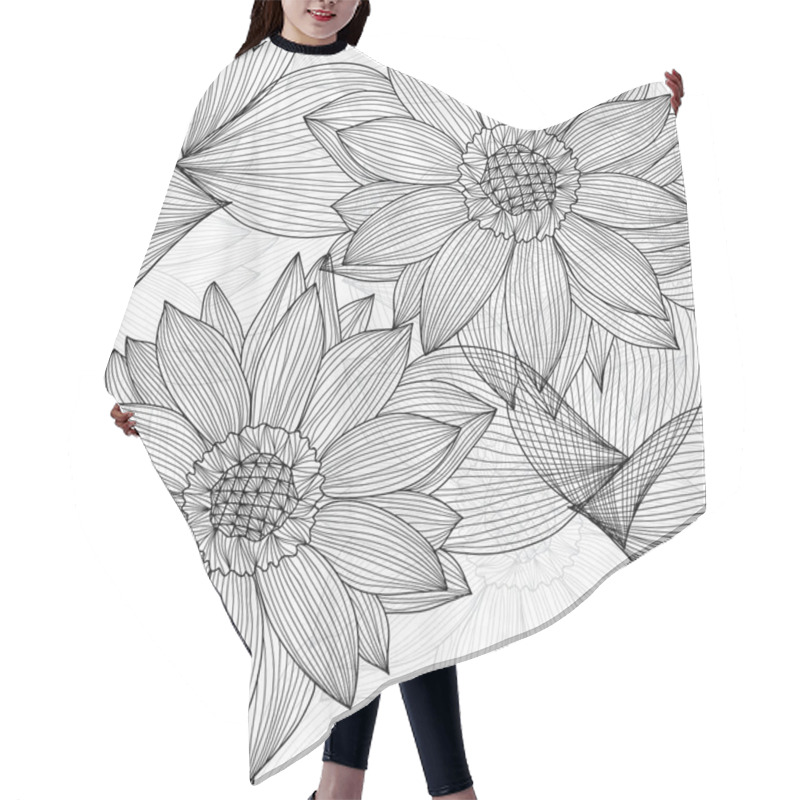 Personality  Seamless Pattern Hair Cutting Cape