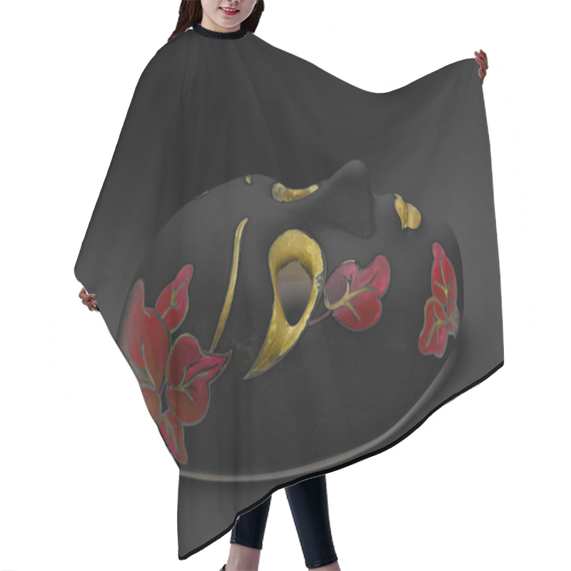 Personality  Side Of Evil Opera Mask On Illustration Hair Cutting Cape