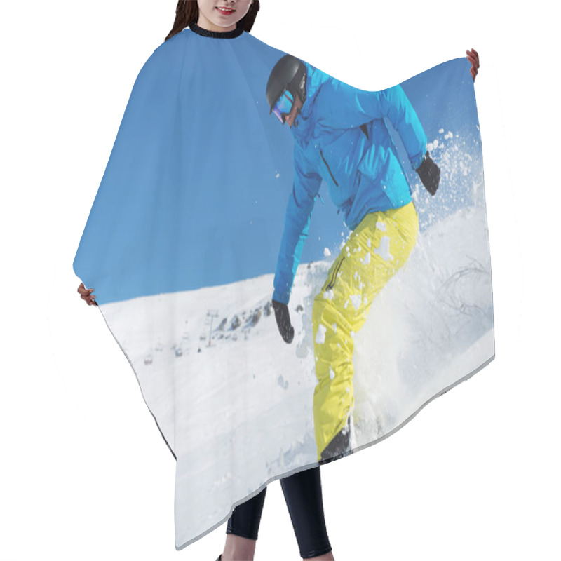 Personality  Snowboarder Riding Down Hair Cutting Cape