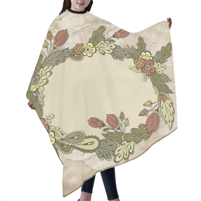 Personality  Frame Of Flowers Hair Cutting Cape