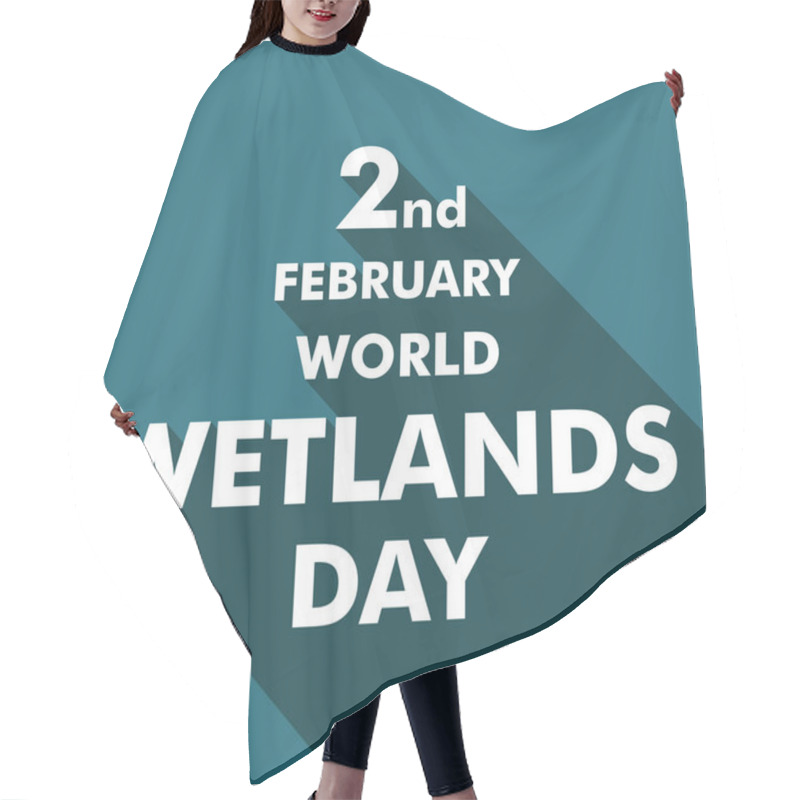 Personality  World Wetlands Day Cartoon Design Illustration, Campaign Asset For Use On Social Media Hair Cutting Cape