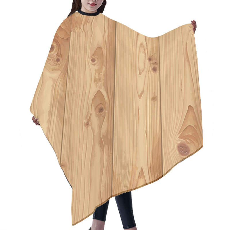 Personality  Realistic Texture Of Pale Wood Hair Cutting Cape