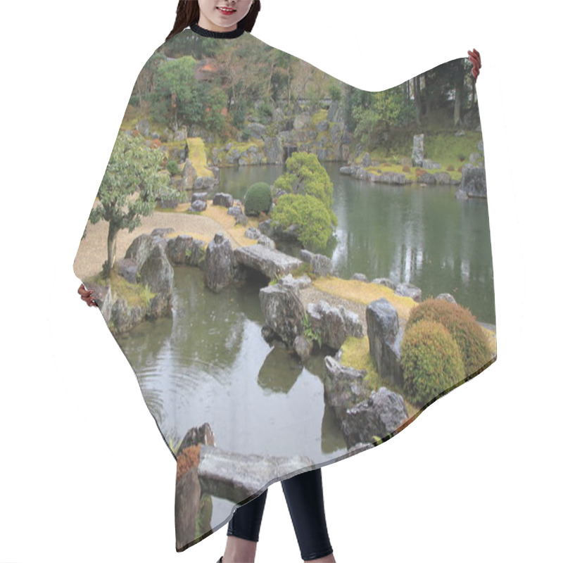 Personality  Japanese Garden Of Sanboin, Daigo Temple, Kyoto, Japan Hair Cutting Cape