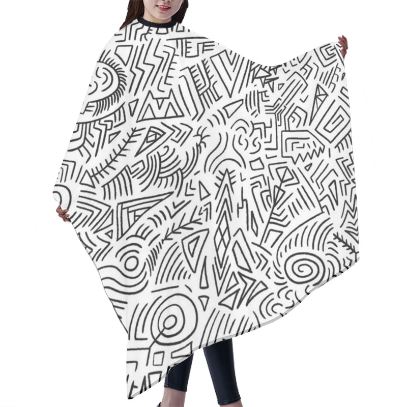 Personality  Quirky Doodle Background Hair Cutting Cape