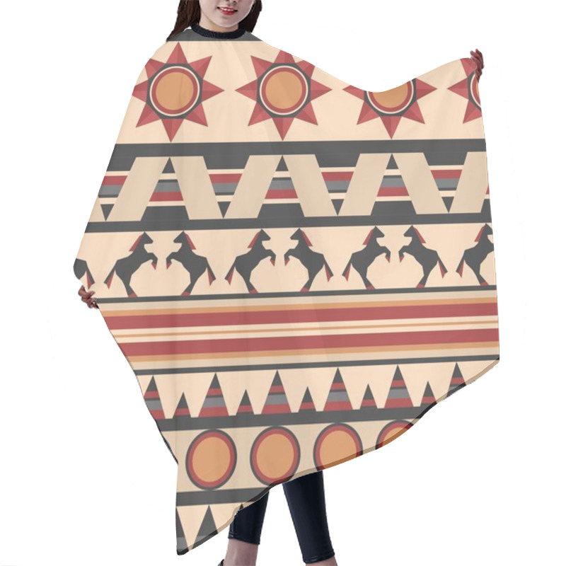 Personality  Repeating Pattern In Stripes, Native Indian Style Hair Cutting Cape