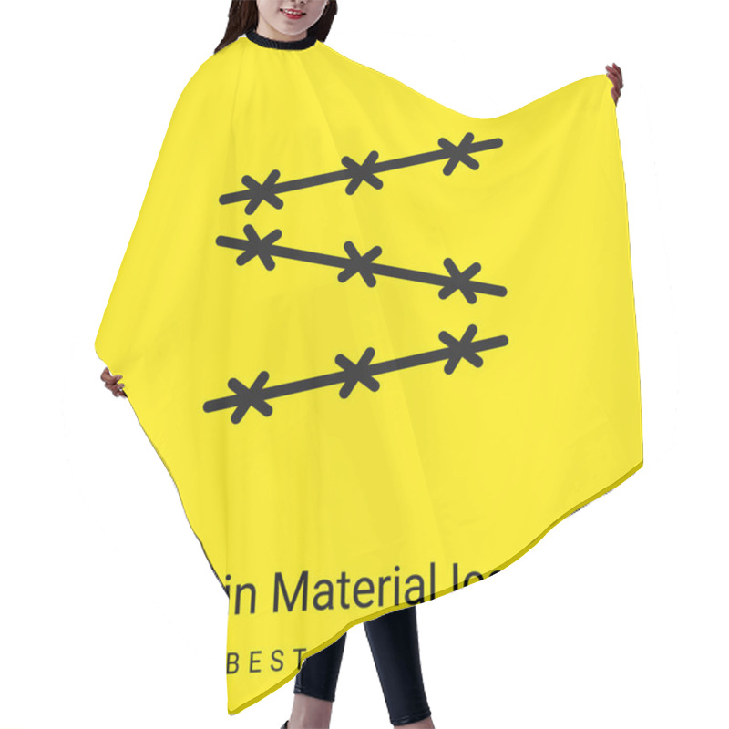 Personality  Barbed Wire Minimal Bright Yellow Material Icon Hair Cutting Cape