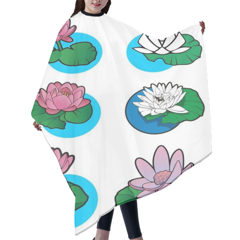 Personality  Lotus Flowers Hair Cutting Cape