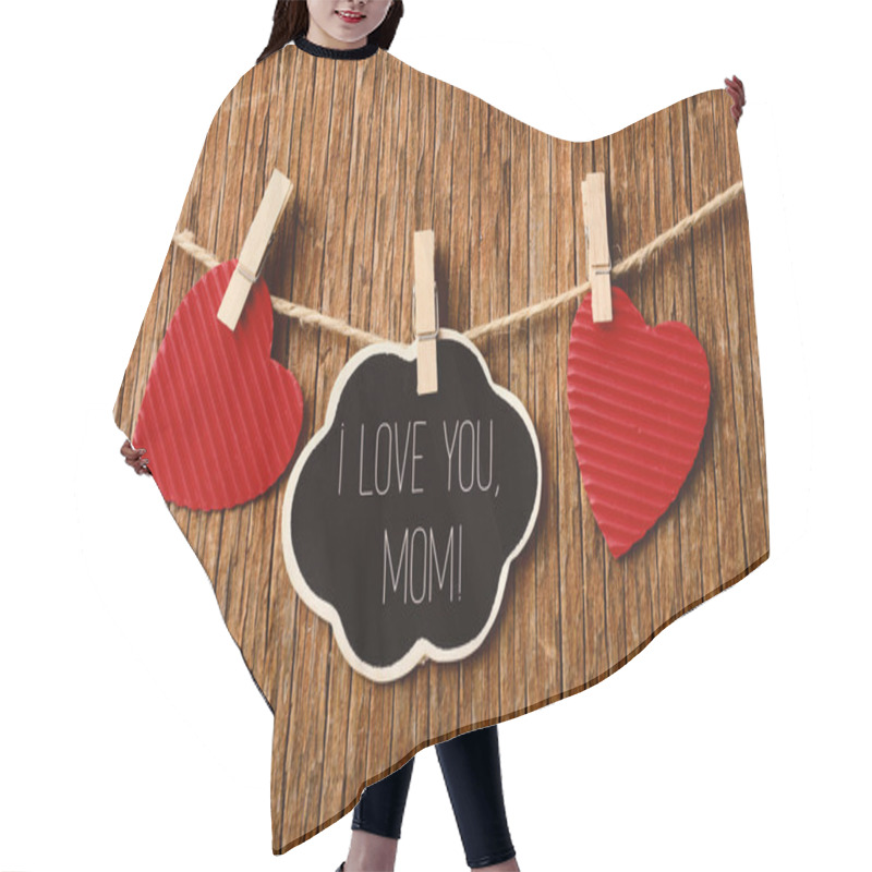 Personality  Hearts And Text I Love You Mom Hair Cutting Cape