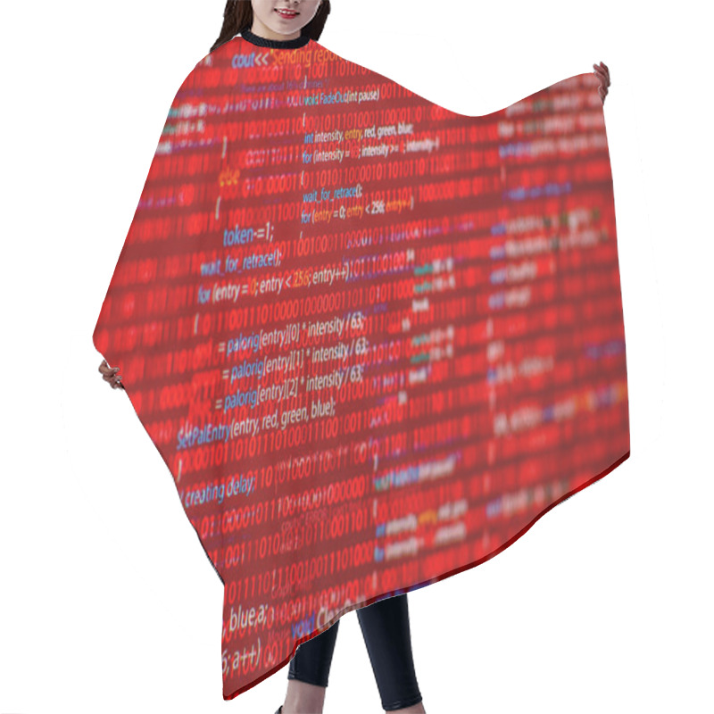 Personality  Red Code Hair Cutting Cape