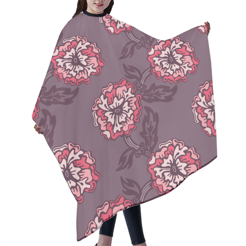 Personality  Retro Flower Vector Seamless Pattern Hair Cutting Cape