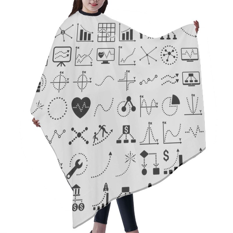 Personality  Business Charts With Rectangle Dots Vector Icons Hair Cutting Cape