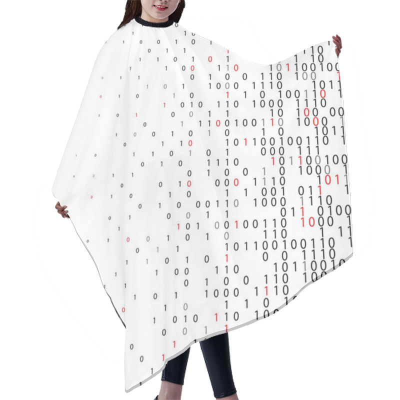 Personality  Abstract Binary Code Technology Background. Hair Cutting Cape