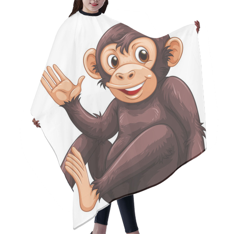 Personality  Monkey Illustration Hair Cutting Cape